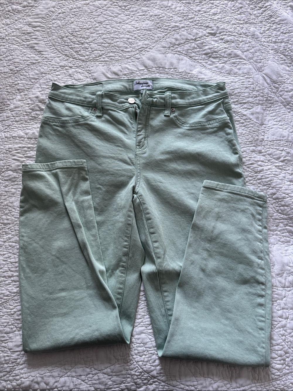 Lakeview Denim Mint Green Skinny Jeans
